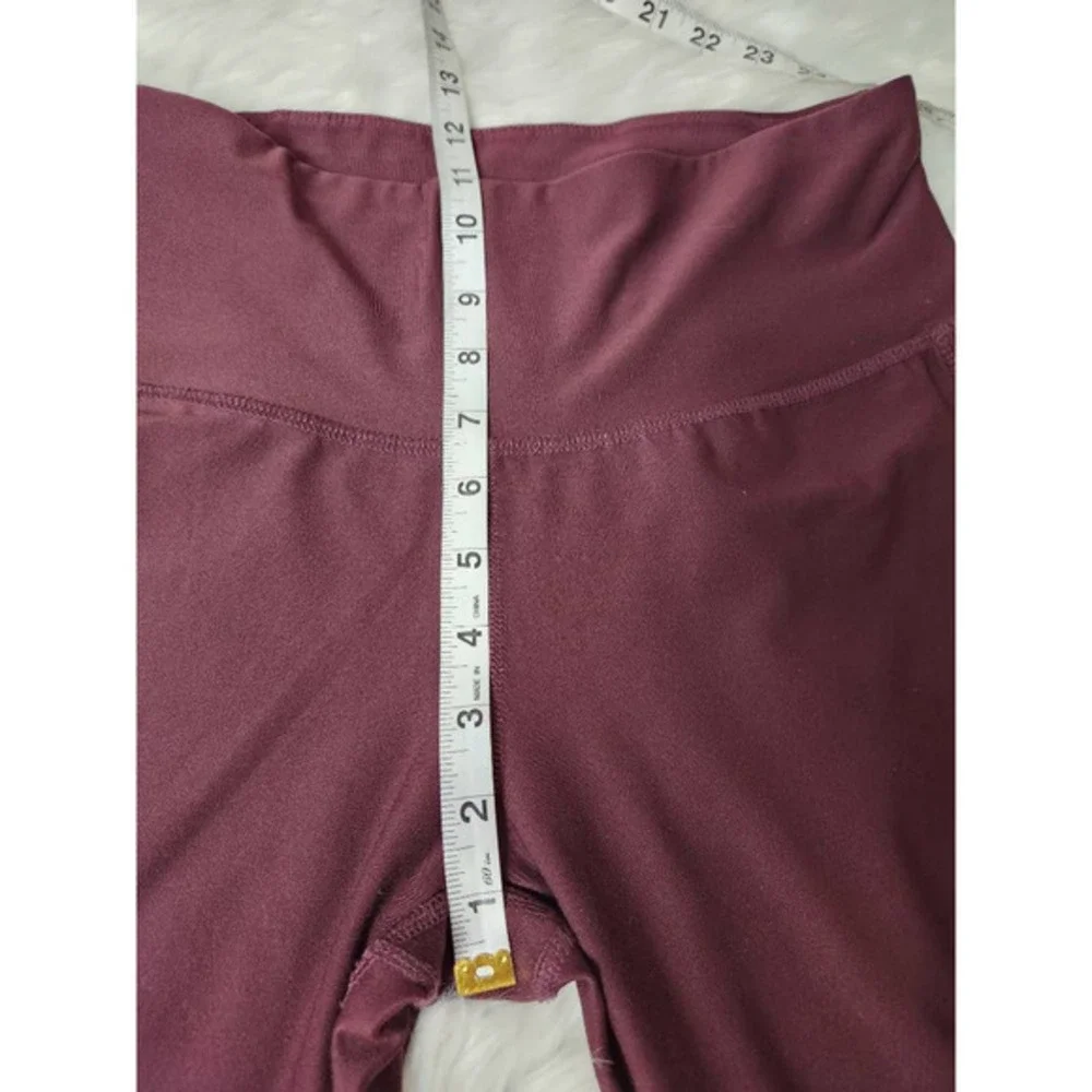 Apana Womens Leggings Pants Purple High Rise Pull On Stretch‎ Athletic L